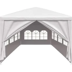Paviljong 3x12 m vit - Partytält med sidopaneler | Färg: Vit | Storlek: 3x12 m Tält & Lusthus