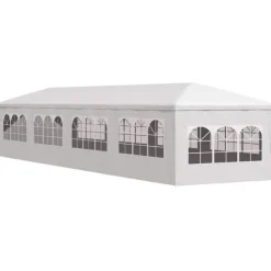 Paviljong 3x12 m vit - Partytält med sidopaneler | Färg: Vit | Storlek: 3x12 m Tält & Lusthus