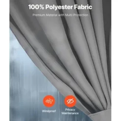 Online Paviljonggardiner, 284x284x204 cm, Grå, Vattentät Polyester Tält & Lusthus