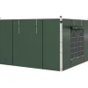 Paviljongsidor 2-pack 3x3/3x6 m, fönster & kardborre, vattentäta oxford, gröna