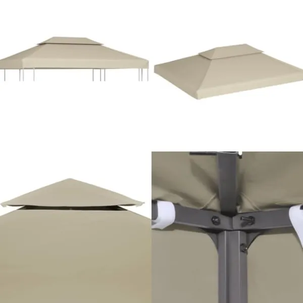 Paviljongtak 310 g/m² 3 x 4 m beige - Paviljong - Paviljonger - Home & Living