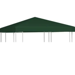 vidaXL Paviljongtak 310 g/m² 3x3 m grön
