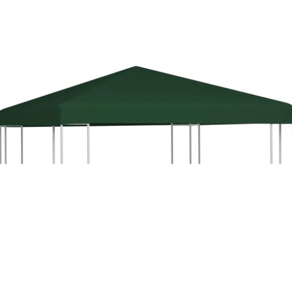 vidaXL Paviljongtak 310 g/m² 3x3 m grön