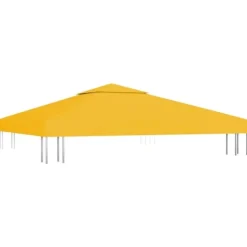 vidaXL Paviljongtak med ventilering 310 g/m² 3x3 m gul