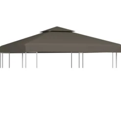 vidaXL Paviljongtak med ventilering 310 g/m² 3x3 m taupe