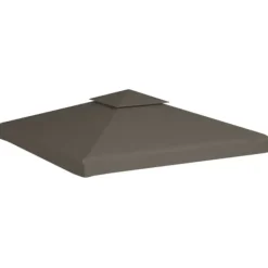 vidaXL Paviljongtak med ventilering 310 g/m² 3x3 m taupe