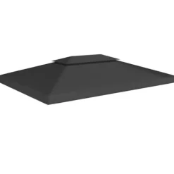 Paviljongtak med ventilering 310 g/m² 4x3 m svart - Paviljong - Paviljonger - Home & Living