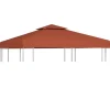 vidaXL Paviljongtak med ventilering 310 g/m² 3x3 m terrakotta