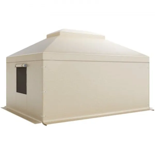 New Paviljongtak, 3,66x4,87 m, Beige, PE, Förvaring för alla väder Tält & Lusthus