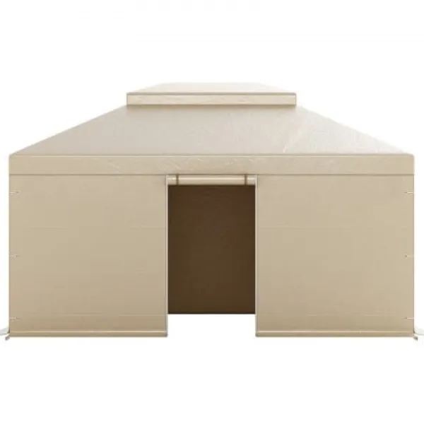 New Paviljongtak, 3,66x4,87 m, Beige, PE, Förvaring för alla väder Tält & Lusthus