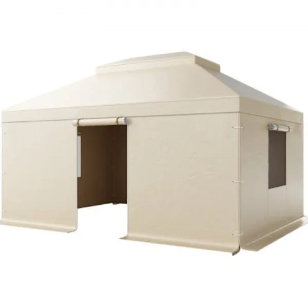 New Paviljongtak, 3,66x4,87 m, Beige, PE, Förvaring för alla väder Tält & Lusthus