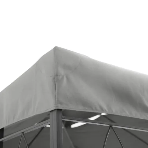Paviljongtak 3x4 m, ersättningstak i polyester, ljusgrå, vädertåligt