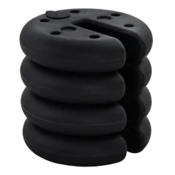 Paviljongvikt, fyllbar upp till 5 kg, HDPE, svart, Ø25x6 cm