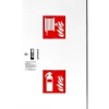 Clearance Pendelbrandpost DN52 med korg, 850x500x200, med brandsläckarförvaring, slang 2x20m, patentlås, RAL 9003 Brandsläckare