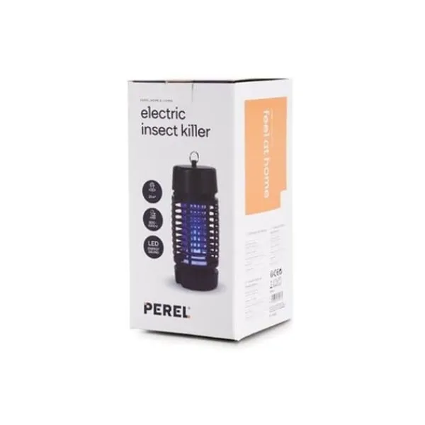 Hot Perel insektsförstörare, elektrisk, UV LED, 1000 V nät, avtagbar uppsamlingslåda, 25 m², svart Insektsmedel & Djuravvisande Medel