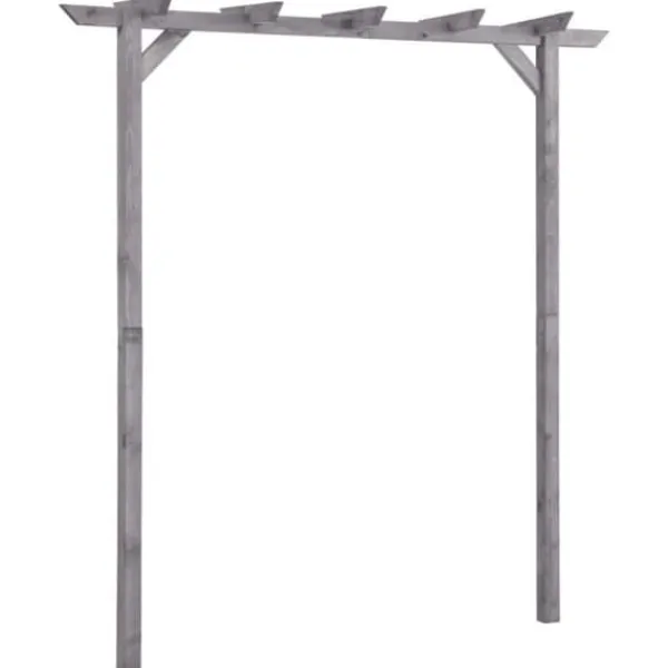 vidaXL Pergola - - Imprägnad furu - Grå - 200x40x205 cm - Motståndskraftig mot röta