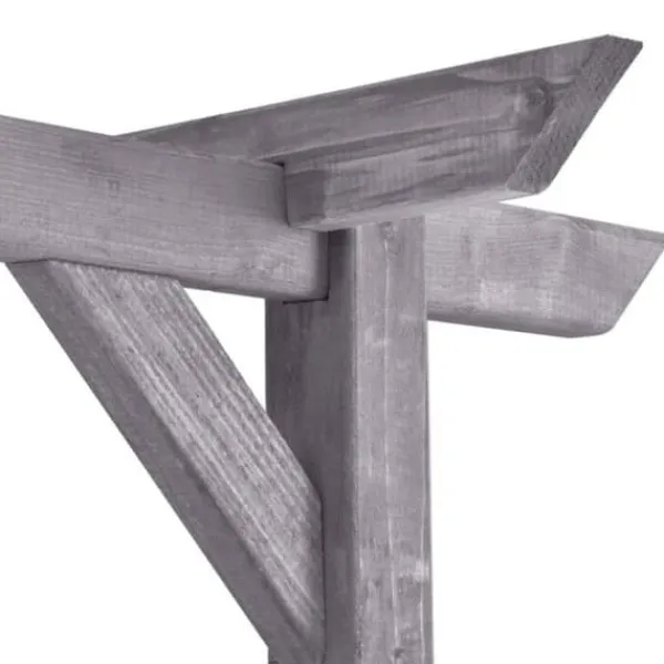 vidaXL Pergola - - Imprägnad furu - Grå - 200x40x205 cm - Motståndskraftig mot röta
