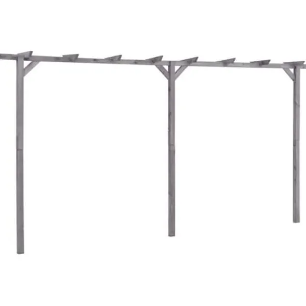 Pergola - - 400x40x205 cm - Imregnerad furu - Vädertålig - Modern design Valvbågar, Spaljéer, Bersåer & Pergolor