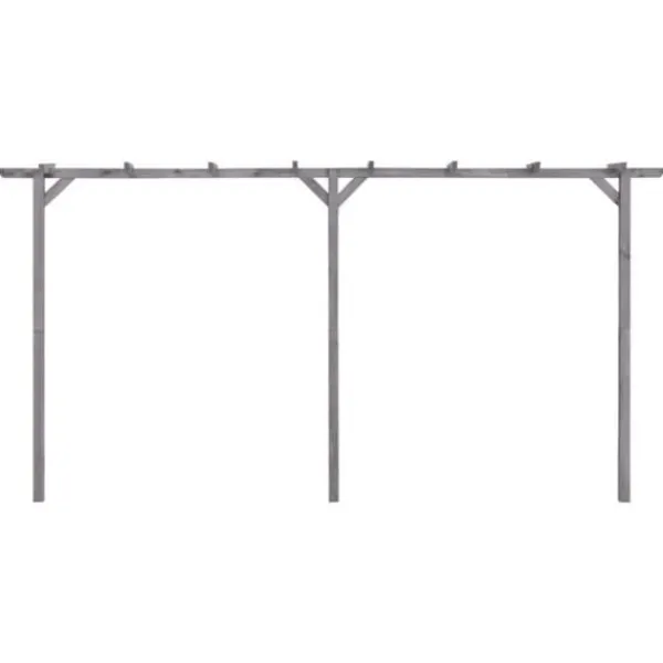 Pergola - - 400x40x205 cm - Imregnerad furu - Vädertålig - Modern design Valvbågar, Spaljéer, Bersåer & Pergolor