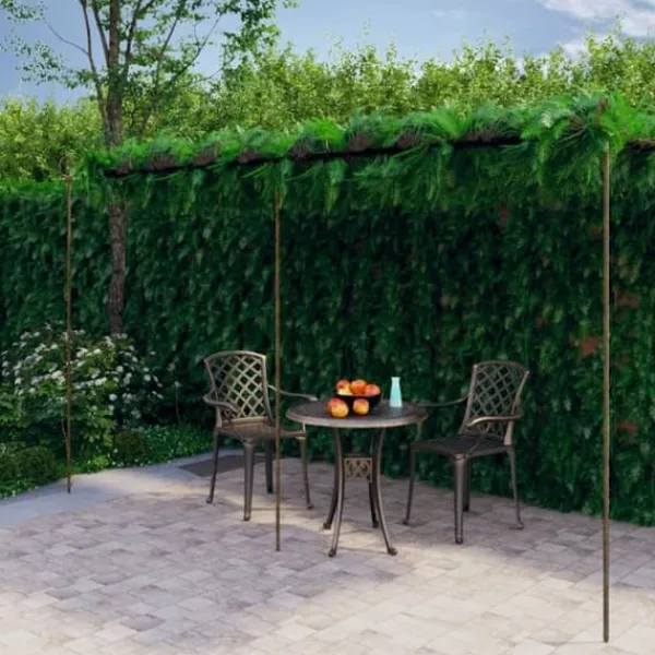 vidaXL Pergola antikbrun 6x3x2,5 m järn