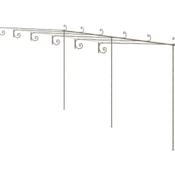 vidaXL Pergola antikbrun 6x3x2,5 m järn