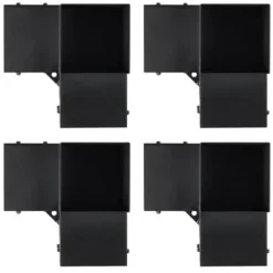 Pergola Fästesats, 3-vägs hörnfäste, 14,2x14,2 cm, Svart, Stål