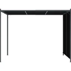 vidaXL Pergola med infällbart tak 3x3 m antracit