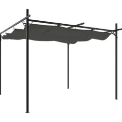 vidaXL Pergola med infällbart tak antracit 295x292x230 cm