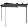 vidaXL Pergola med infällbart tak antracit 3x3 m stål 180 g/m²