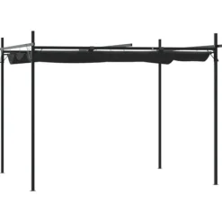vidaXL Pergola med infällbart tak antracit 295x292x230 cm