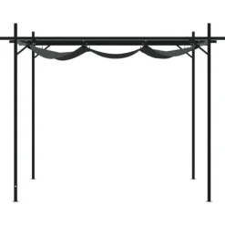 vidaXL Pergola med infällbart tak antracit 295x292x230 cm