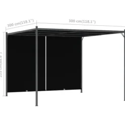 Best Pergola med infällbart tak 3x3 m antracit - Pergola - Pergolor - Home & Living Valvbågar, Spaljéer, Bersåer & Pergolor