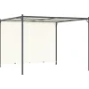 Hot Pergola med justerbart tak gräddvit 3x3 m stål Valvbågar, Spaljéer, Bersåer & Pergolor