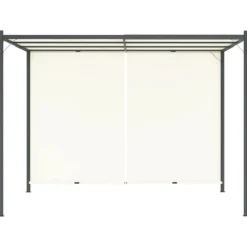Hot Pergola med justerbart tak gräddvit 3x3 m stål Valvbågar, Spaljéer, Bersåer & Pergolor