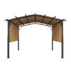 Clearance Pergola, 304,8x304,8x254 cm, Beige, Metall Valvbågar, Spaljéer, Bersåer & Pergolor