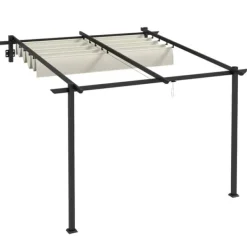Sale Pergola, 297x297x200 cm, Krämfärgad Valvbågar, Spaljéer, Bersåer & Pergolor
