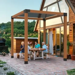 Pergolafäste Kit 152x152mm, 4st 3-vägs Heavy Duty Hörnfästen för DIY, enkel installation för pergola och uteplats.