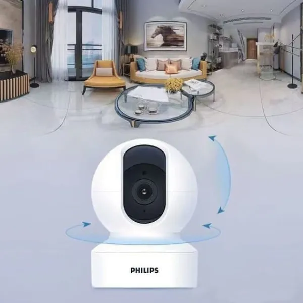 Philips TAI6000W/93 Trådlös Övervakningskamera – WiFi/4G, 1080p HD, Pan/Tilt, Rörelsedetektering, IR-nattvision, För Hem & Kontor