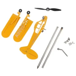 Piper J3 Cub Flygplan Weathervane 3D Metall Flygplan Väderflöjel Utomhus Tak Vindriktningsindikator Trädgårdsdekor Liten