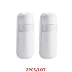 PIR Rörelsesensor, Trådlös 433MHz, Kompatibel med Larm System,2PCS