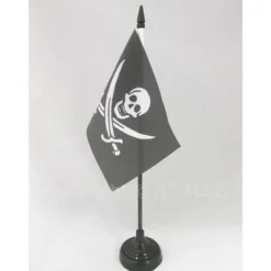 Sale Pirate Jack Rackham bordsflagga 15x10cm - pirater - corsair Hög kvalitet Flaggor & Vindstrutar
