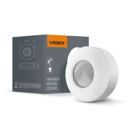 PIR-rörelse- och ljussensor 1200W IP20 8 meter rund Videx