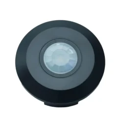 Sale PIR-rörelsesensor tak svart rund Ø10cm ultraplatt Idealed Rörelsedetektorer
