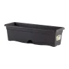 Hot Planter with Dish Plastiken Anthracite polypropylene 40 x 20 cm Krukor & Växtbehållare