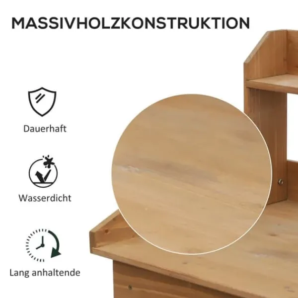 Hot Planteringsbord med balja, trä, 112 cm högt – stabilt & väderbeständigt Planteringsbänkar