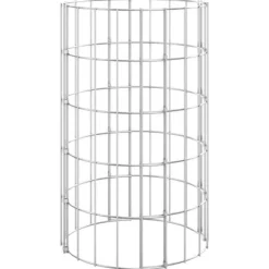 Planteringsgabion 3 st upphöjd rund galvaniserat stål Ø30x50 cm - Gabion - Gabioner - Home & Living