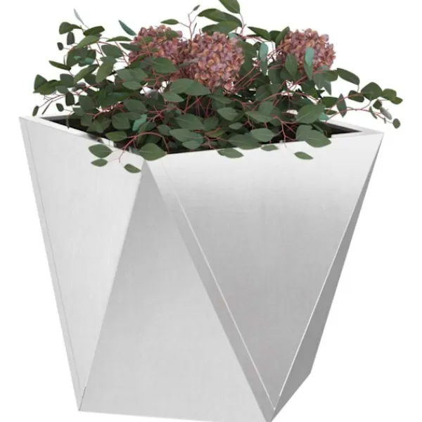 vidaXL Planteringskärl Silver 40 x 40 x 40 cm Rostfritt stål