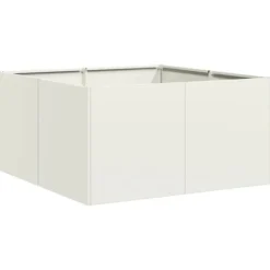 Hot Planteringskärl vit 80x80x40 cm kallvalsat stål Krukor & Växtbehållare