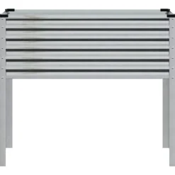 Planteringslåda i galvaniserat stål för trädgård och balkong | Storlek: 100x41x90 cm