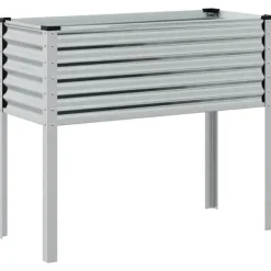 Planteringslåda i galvaniserat stål för trädgård och balkong | Storlek: 100x41x90 cm